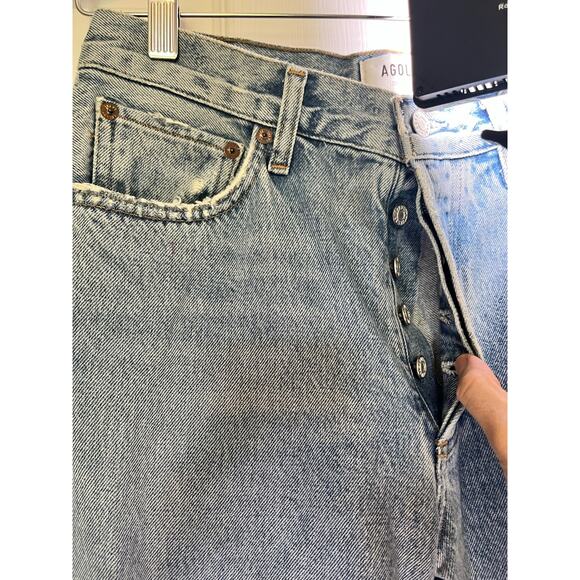 Agolde Women’s Jeans Size 26, High Rise, Bootcut‎ Light Wash Lightly Distressed - Picture 3 of 12